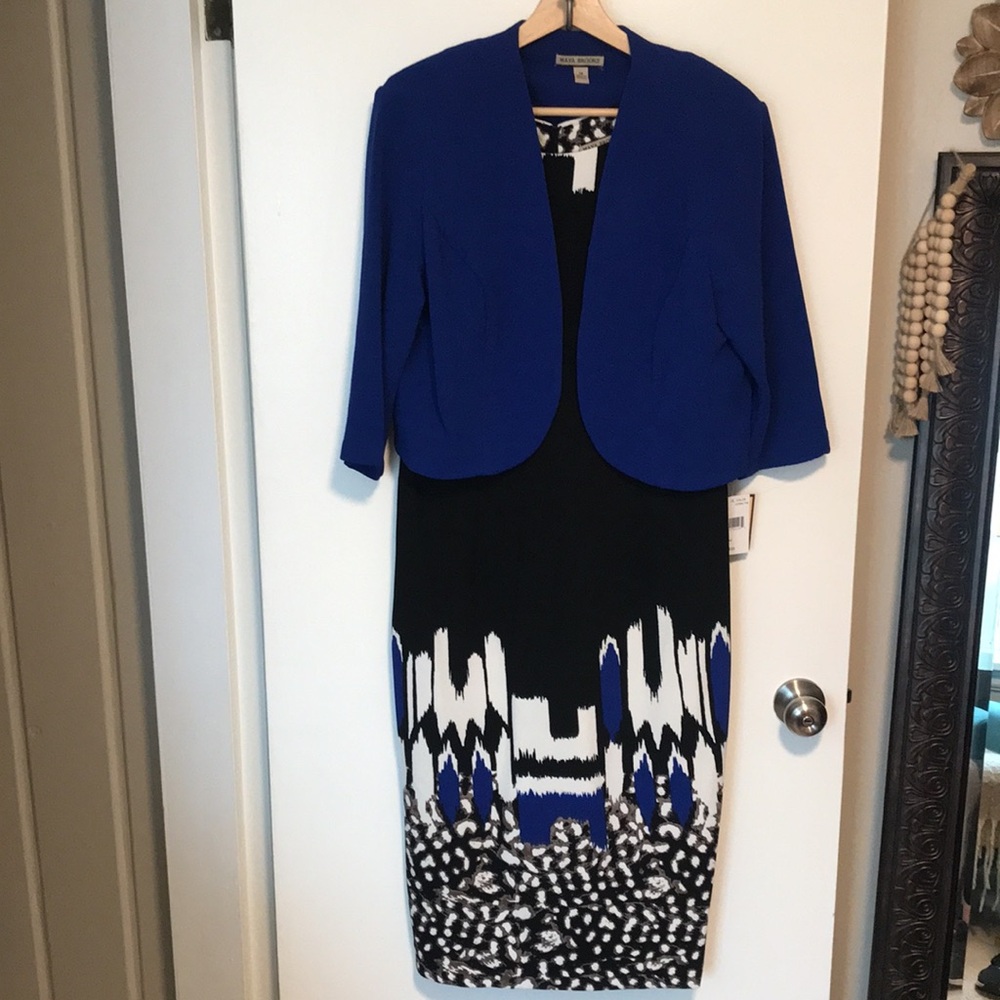 Maya‎ Brooke Womens 12 Bordered Jacket Dress Set - Picture 5 of 10